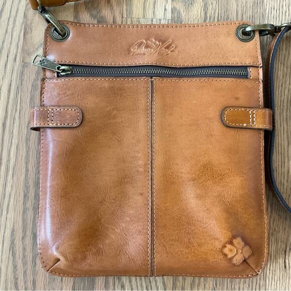Patricia Nash Prizzi Tooled Brown Leather Crossbody Bag EUC! - Picture 5 of 13